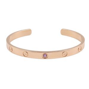 Cartier Love Bracelet Au750 Pink Sapphire Bangle Size 17
